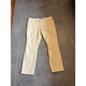 tommy hilfiger tan pants men 38 x 32 Slim fit Cotton 97% Elastane 3% Stretch
